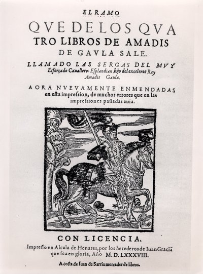 Titelpagina van Amadis de Gaula, 1588 door Spanish School