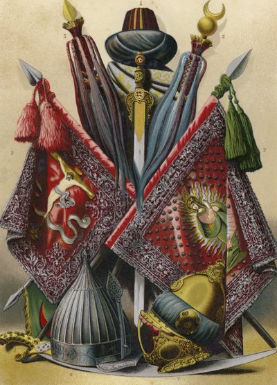 Trofeeën van de Slag bij Lepanto door Spanish School