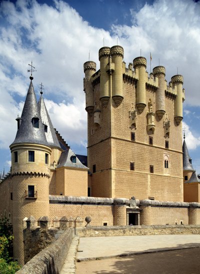 Zicht op de ingang van het Alcazar, vanuit het noordoosten door Spanish School