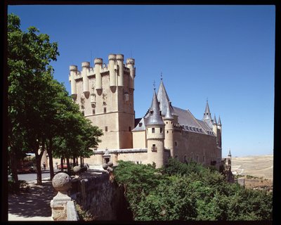 Zicht op het alcazar door Spanish School