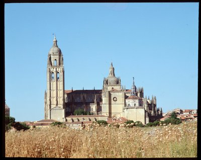 Uitzicht op de kathedraal door Spanish School