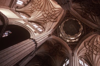 Uitzicht op het plafond bij de kruising van het transept door Spanish School