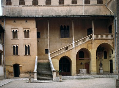 Uitzicht op het hertogelijk paleis van de generaal van de Jezuïeten Francois Borgia (San Francisco de Borja), hertog van Gandia (1510-1572). Gandia, Spanje (foto) door Spanish School