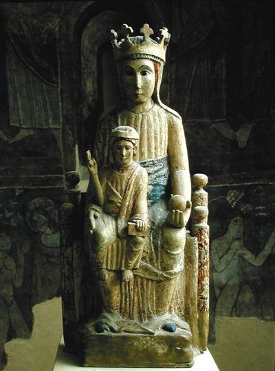 Maagd en kind, Catalaanse school, c.1200 door Spanish School