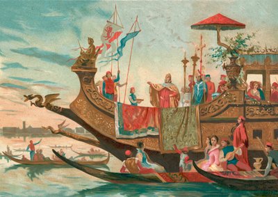 Huwelijk van Venetië en de Adriatische Zee door Spanish School