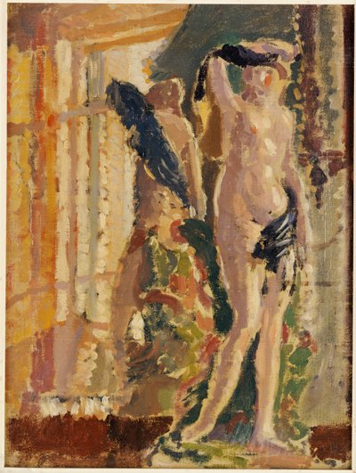 Een Porseleinen Beeldje bij een Spiegel, 1910 door Spencer Frederick Gore