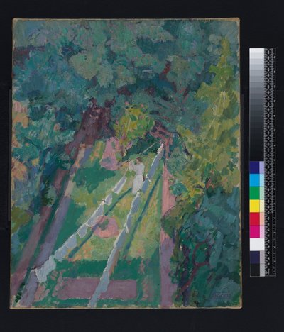 Een uitzicht vanuit het raam aan Cambrian Road 6, Richmond door Spencer Frederick Gore