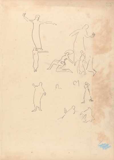 Grot van het Gouden Kalf: Studie van Dansers door Spencer Frederick Gore