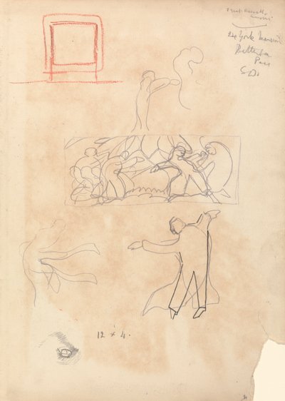 Grot van het gouden kalf: Studie van dansers door Spencer Frederick Gore