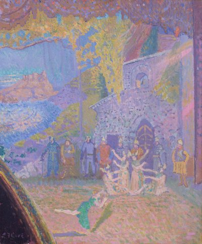 De dans van de geest van Ierland, de Alhambra Music Hall, 1910 door Spencer Frederick Gore