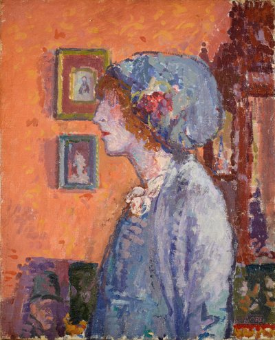 Portret van de Vrouw van de Kunstenaar, Mollie Kerr, 1911 door Spencer Gore
