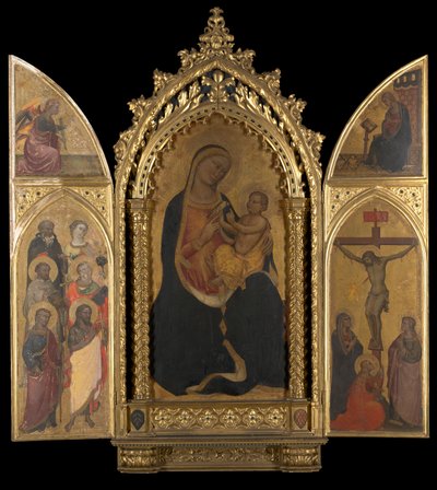 De Kruisiging met de Maagd Annunciate door Spinello Aretino