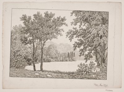 Landschap met meer door Søren Henrik Petersen