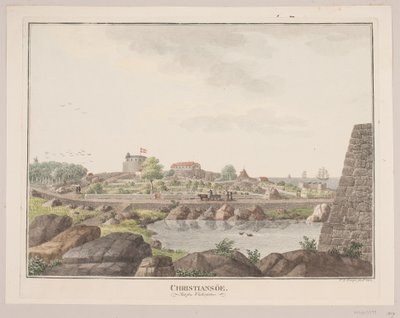 Christiansø. Gezien vanaf de westkant door Søren L. Lange
