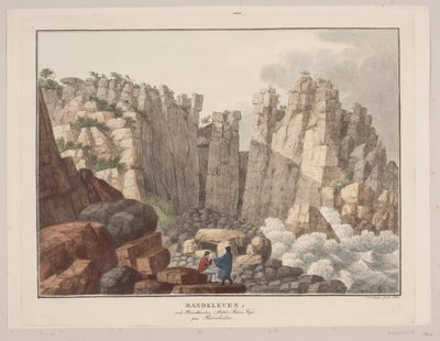 Randklippen aan de kust in Østermarie parochie op Bornholm door Søren L. Lange