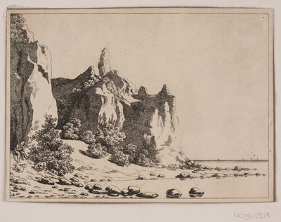Zomerpiek, Møen. Uitzicht vanaf het strand door Søren L. Lange