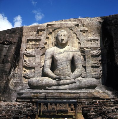 Boeddha van Gal Vihare van Polonnaruwa (Sri Lanka) (toegeschreven aan Koning Parakrama Bahu) door Sri Lankan School