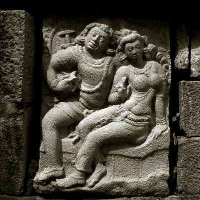 Isurumuniya geliefden, 6e eeuw, Gupta stijl gravure door Sri Lankan School