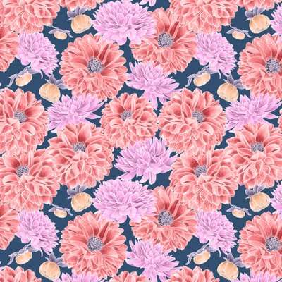 Dahlia held patroon kleurvariant 2 door Stacy Hsu