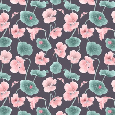 Oost-Indische Kers Heldenpatroon Kleurvariant 1 door Stacy Hsu