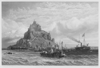 Het koninklijke jacht bij Mount St Michael, uit de koninklijke collectie door Stanfield