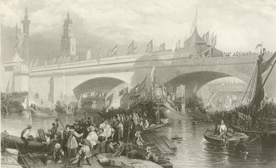 De opening van de Nieuwe London Bridge door Stanfield
