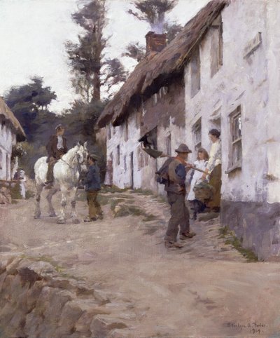 Avond - Arbeiders Keren Terug door Stanhope Alexander Forbes