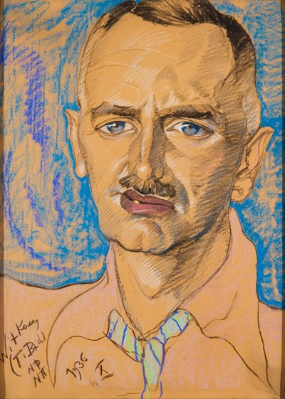 Portret van Mieczysław Gajewicz door Stanislaw Ignacy Witkiewicz