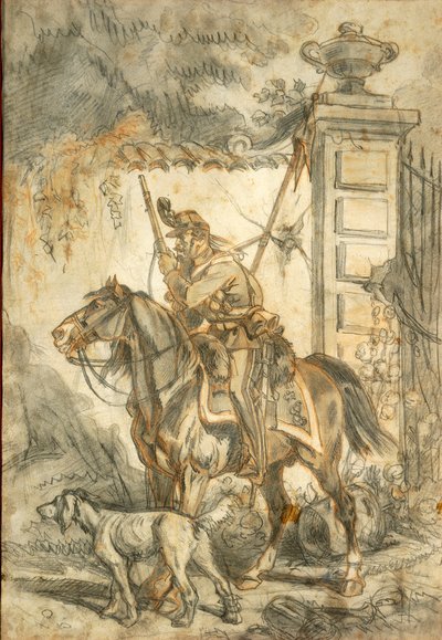 Lansiers op patrouille, Illustratie door Stanislao Grimaldi del Poggetto door Stanislas Grimaldi del Poggetto