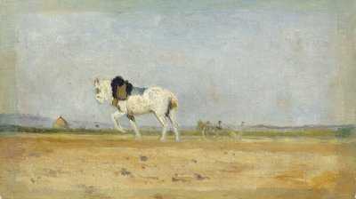 Een ploegpaard in een veld door Stanislas Lepine