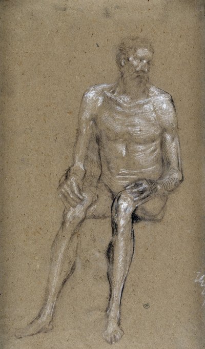 Studie van Zittende Man door Stanislas Torrents y de Amat