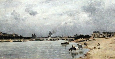 Austerlitzbrug, Parijs door Stanislas Victor Edouard Lepine