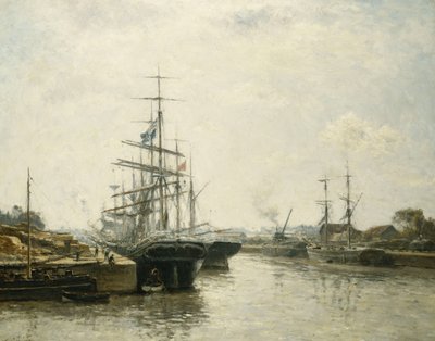 Le Bassin de Caen door Stanislas Victor Edouard Lepine