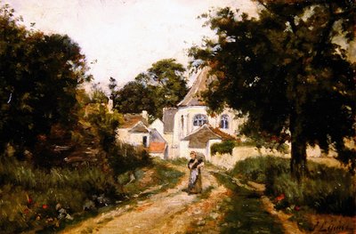 Het dorp verlaten door Stanislas Victor Edouard Lepine