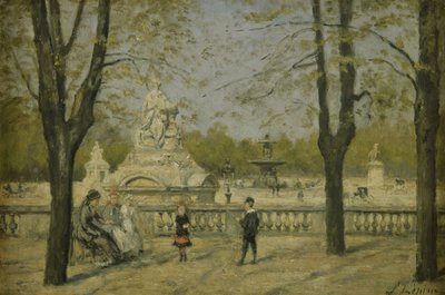 Place de la Concorde, uitzicht vanaf het Tuileries terras, ca. 1880 door Stanislas Victor Edouard Lepine