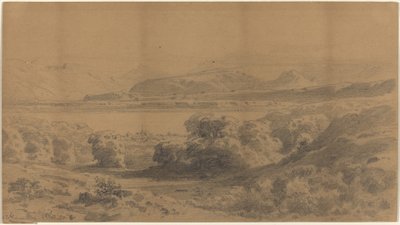 Panorama op een Bergmeer door Stanislaus Graf von Kalckreuth