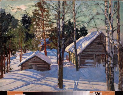 Winter door Stanislav Joulianovitch Joukovski