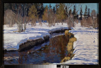 Winter door Stanislav Joulianovitch Joukovski