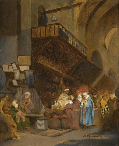 Bazaar in Constantinopel door Stanislav Khlebovsky