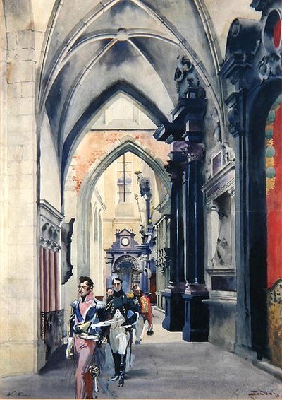 Interieur van de Kathedraal in Wawel door Stanislaw and Kossak Wojciech Tondos