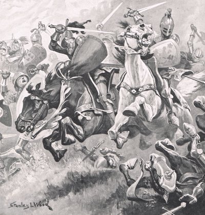 Slag bij Shrewsbury, 21 juli 1403, illustratie uit 