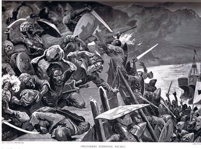Kruisvaarders bestormen Nicea, illustratie uit 