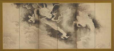 Draken en wolken door Sôtatsu