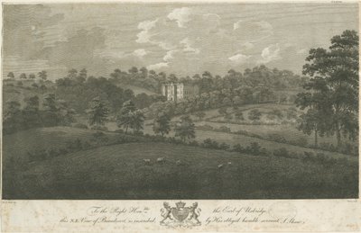 Beaudesert Hall en Park door Stebbing Shaw
