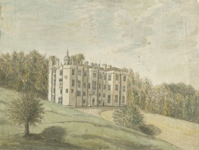 Beaudesert Hall en Park: aquarel schilderij door Stebbing Shaw