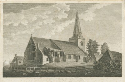 Church Eaton Kerk: gravure, nd [c 1800] door Stebbing Shaw