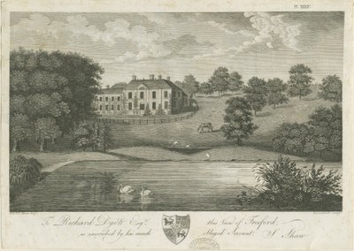 Freeford Hall: gravure, nd [1797] door Stebbing Shaw