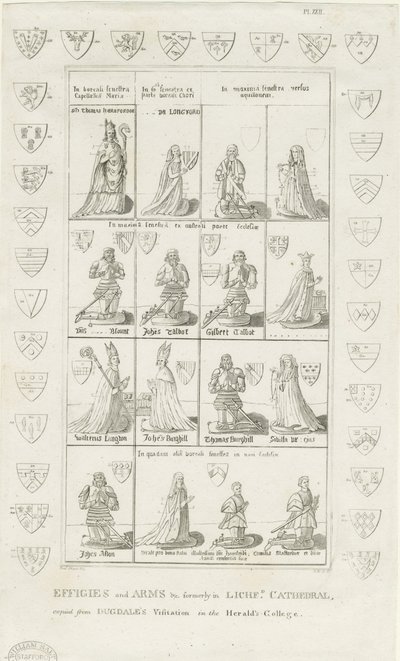 Lichfield Kathedraal - Beelden en Wapens door Stebbing Shaw