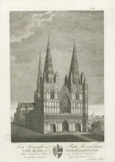 Lichfield Kathedraal - Westgevel door Stebbing Shaw