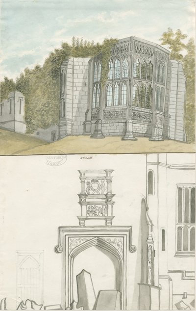 Tixall - Gotisch Raam en Heraldieke Oudheden door Stebbing Shaw